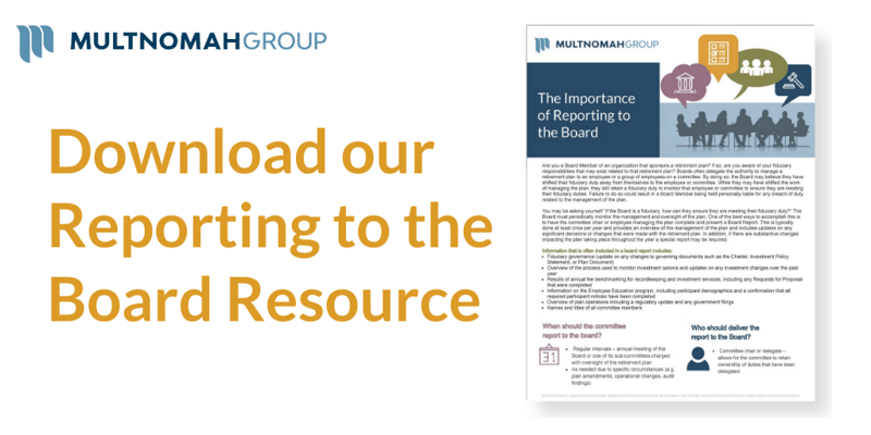 The Importance of Reporting to the Board