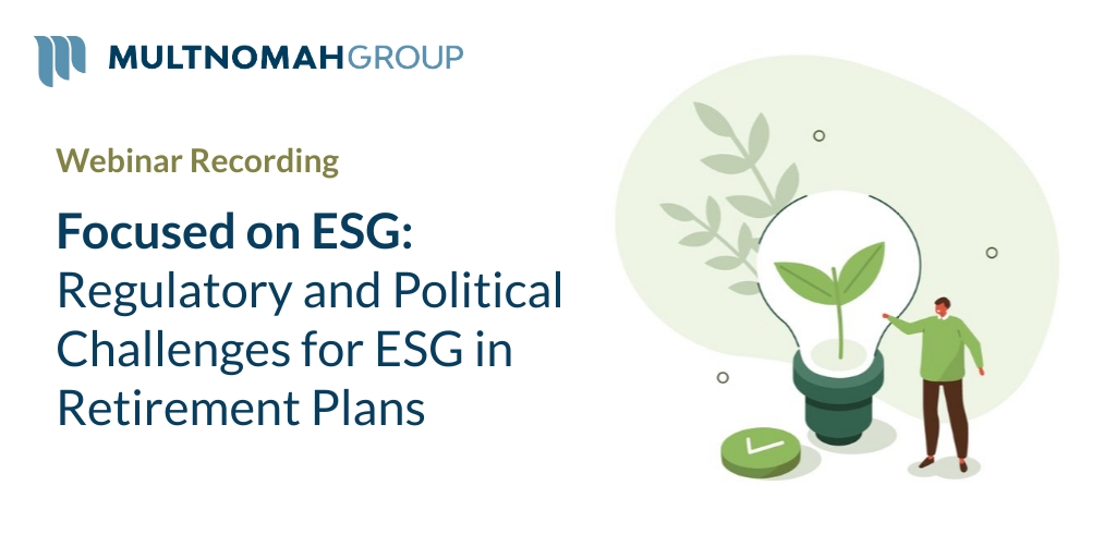 Webinar Recording: Focused on ESG