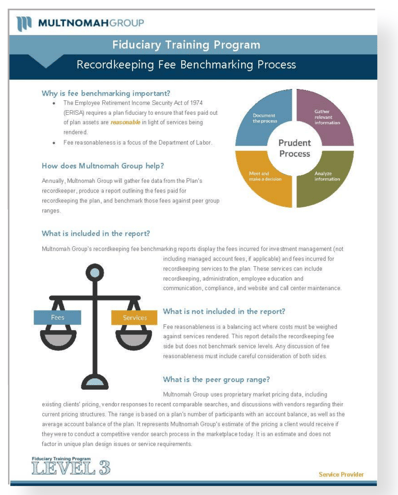 fee benchmarking training