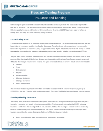 insurance bonding training